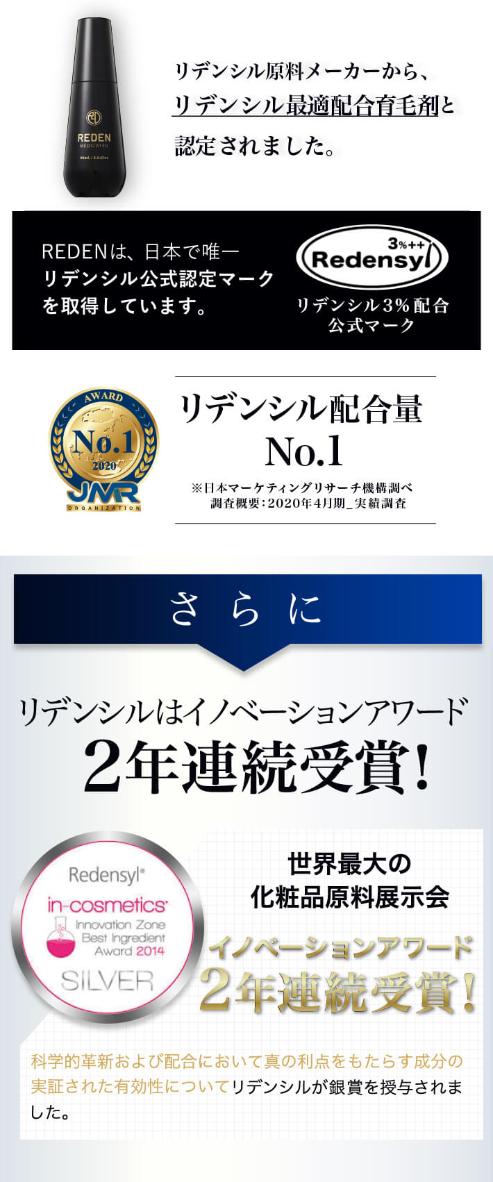 リデンシル3%配合